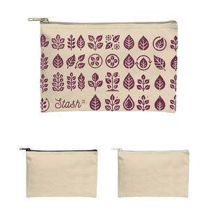 Recycled Canvas Zippered Pouch