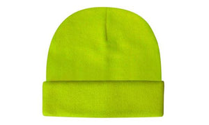 Hi - Vis Knitted Acrylic Beanie - Green
