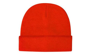 Hi - Vis Knitted Acrylic Beanie - Orange