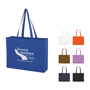 Non-Woven Shopper Tote Bag With Hook And Loop Closure