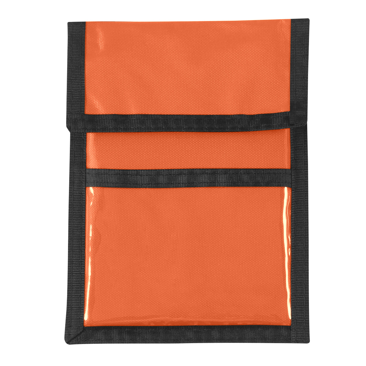 Nylon Neck Wallet Badge Holder - Recycled Orange