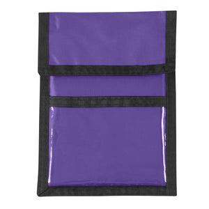 Nylon Neck Wallet Badge Holder - Purple