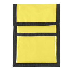 Nylon Neck Wallet Badge Holder - Yellow