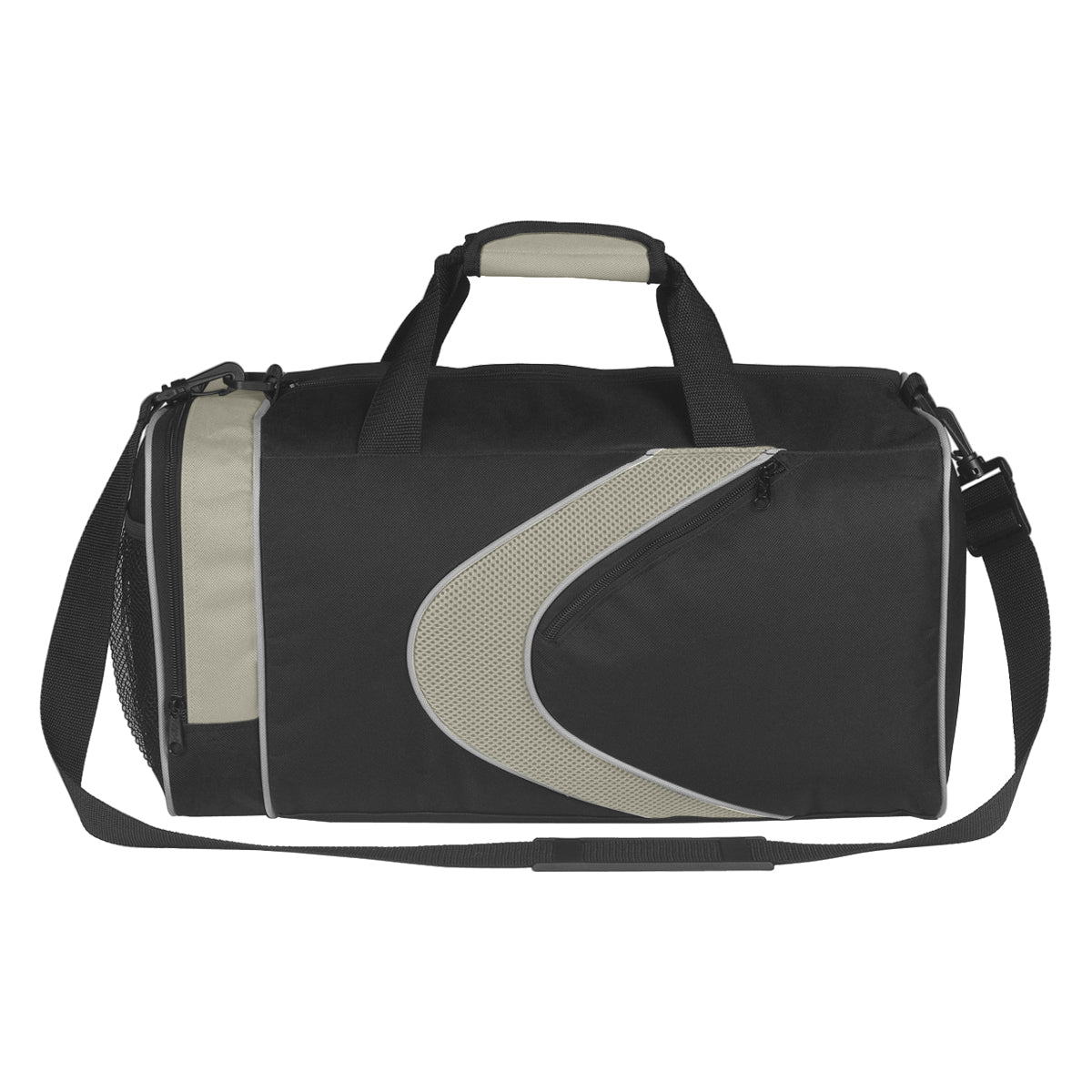 Sports Duffel Bag - Gray With Black