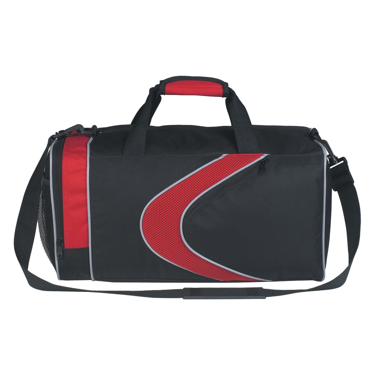 Sports Duffel Bag - Red With Black