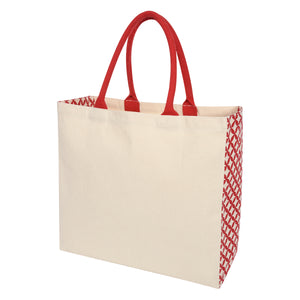 Catalina Cotton Canvas Tote Bag - Natural Red