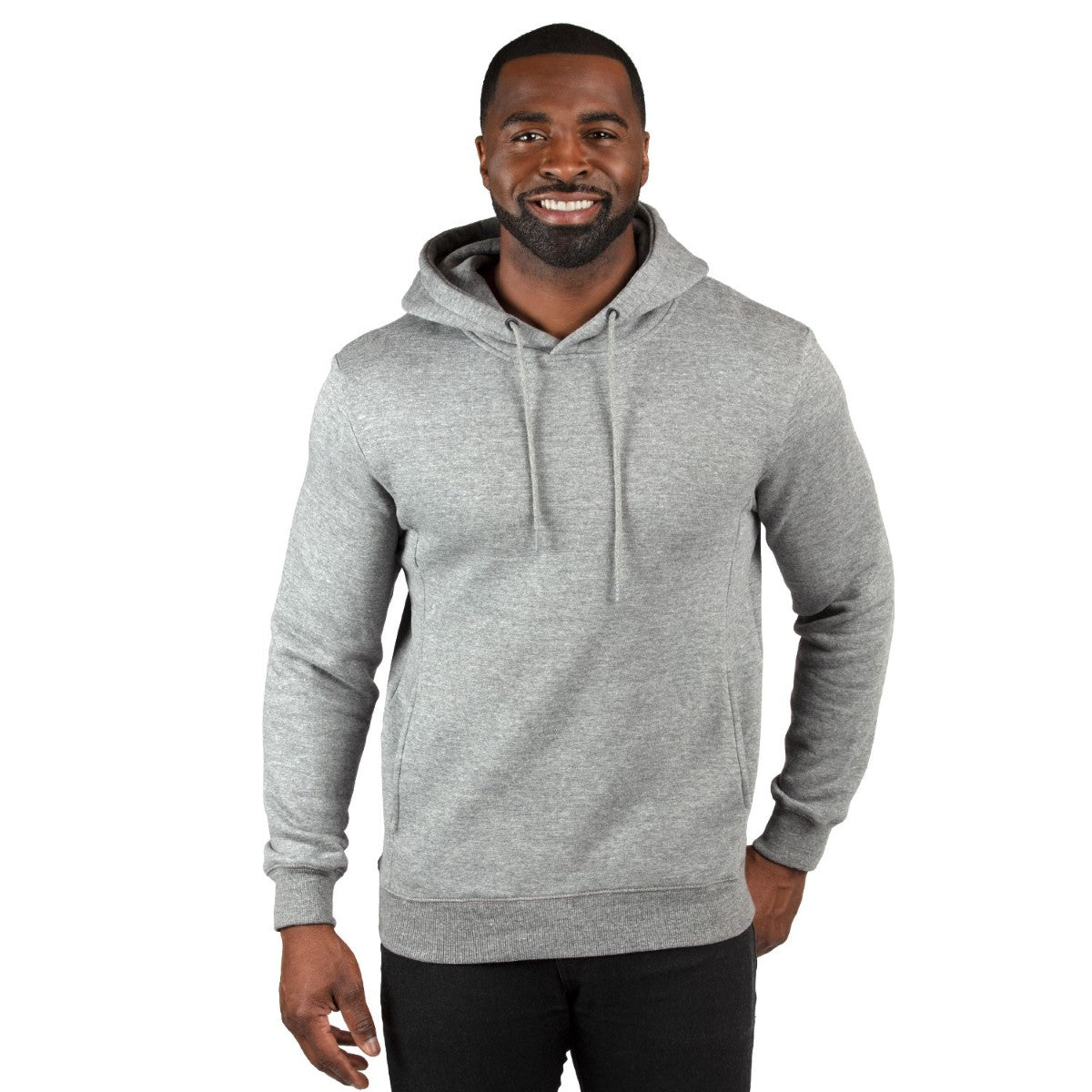 Threadfast Unisex Ultimate Fleece Pullover Hooded Sweatshirt - Heather Grey