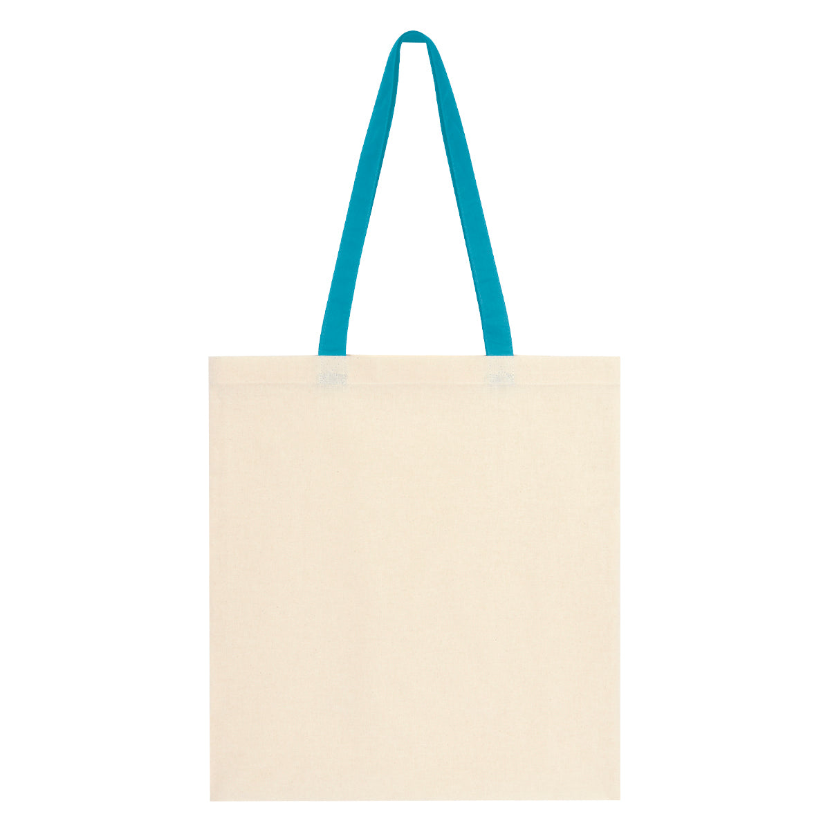 Penny Wise Cotton Canvas Tote Bag - Natural Teal