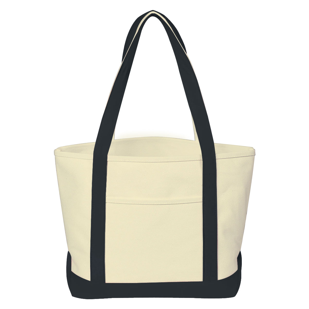 Medium Starboard Cotton Canvas Tote Bag - Natural With Black