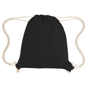 Arden Recycled Cotton Drawstring Bag - Black