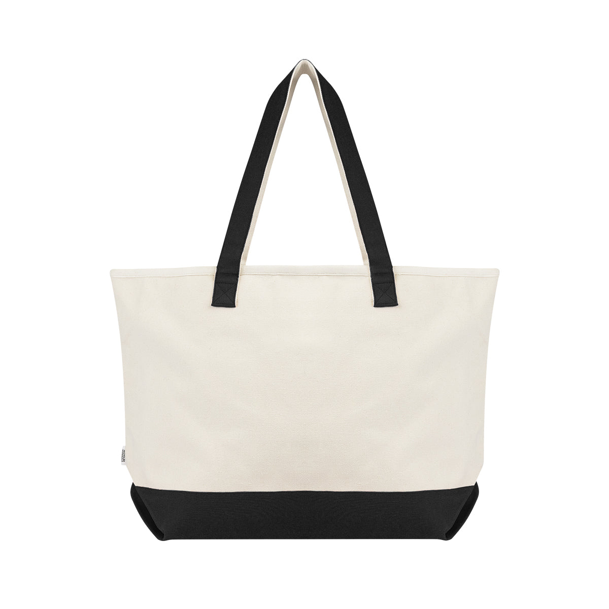 Large Starboard Recycled Cotton Canvas Tote Bag - Natural With Black