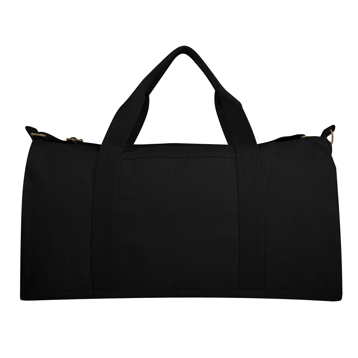 Aware™ 14 Oz. Recycled Cotton Flat Bottom Duffel Bag - Black