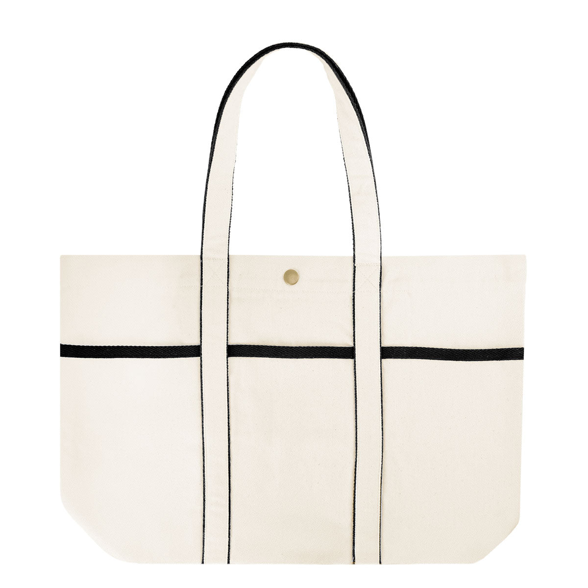 Aware™ 10 Oz. Recycled Cotton Canvas Tote Bag - Natural With Black