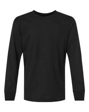 Next Level Youth Cotton Long Sleeve T-Shirt - Black
