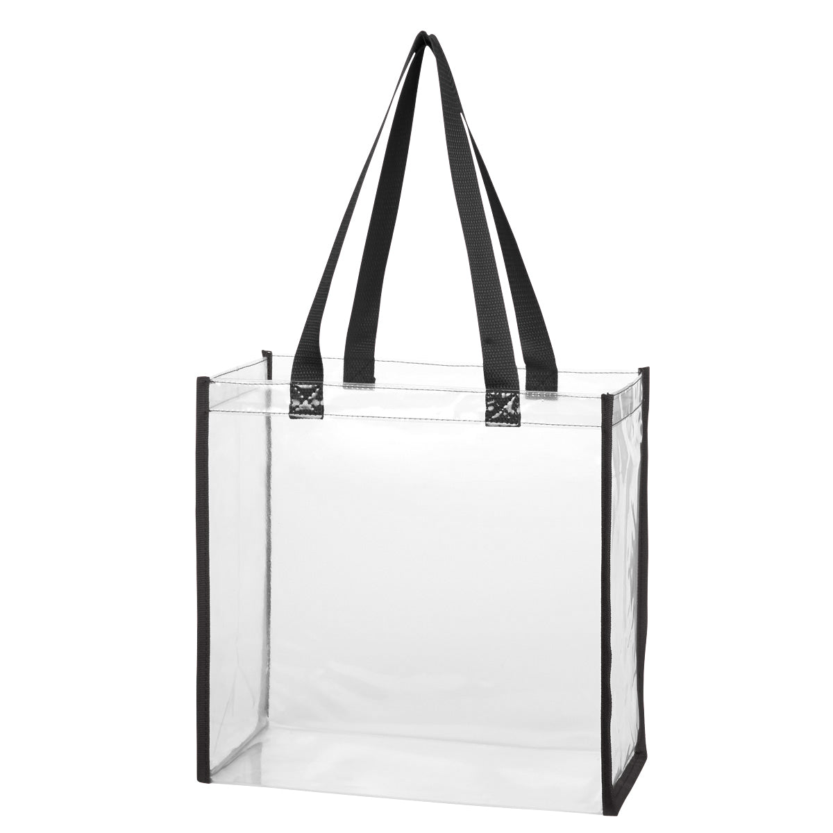 Clear EVA Tote Bag - Clear With Black