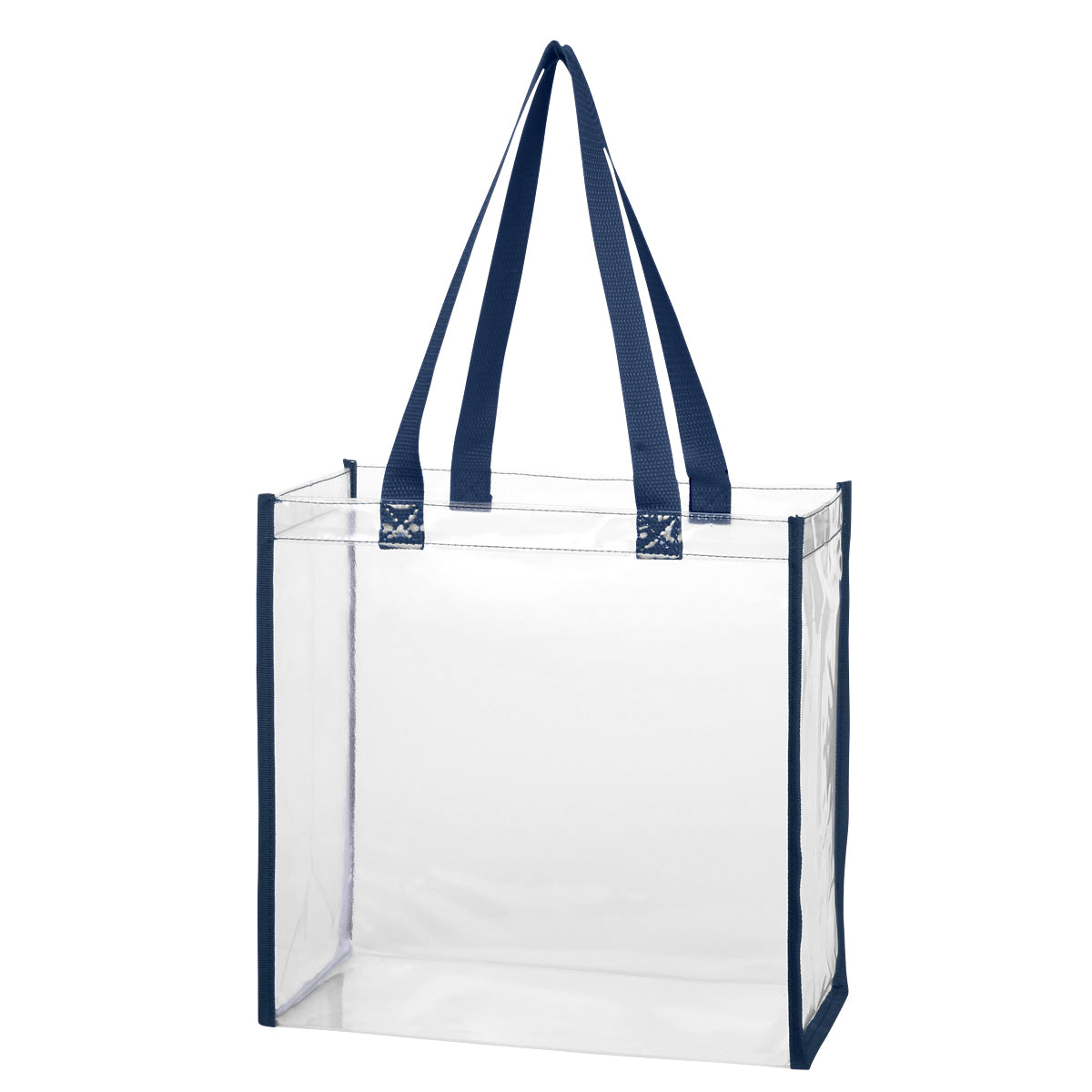 Clear EVA Tote Bag - Clear With Navy