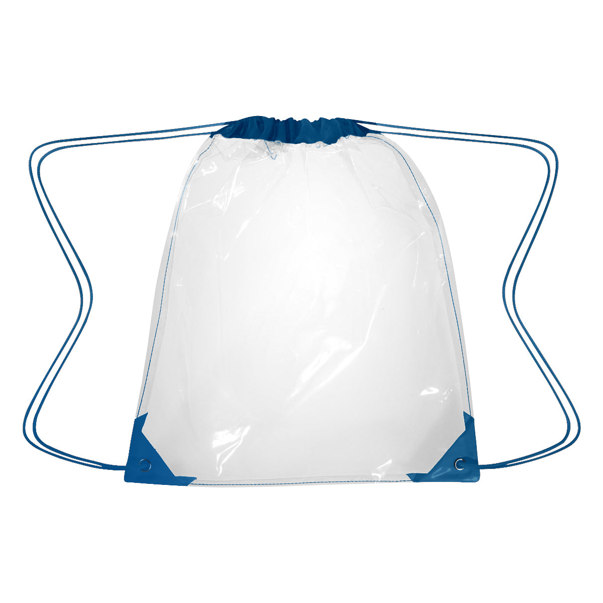 Clear EVA Drawstring Backpack - Clear With Royal