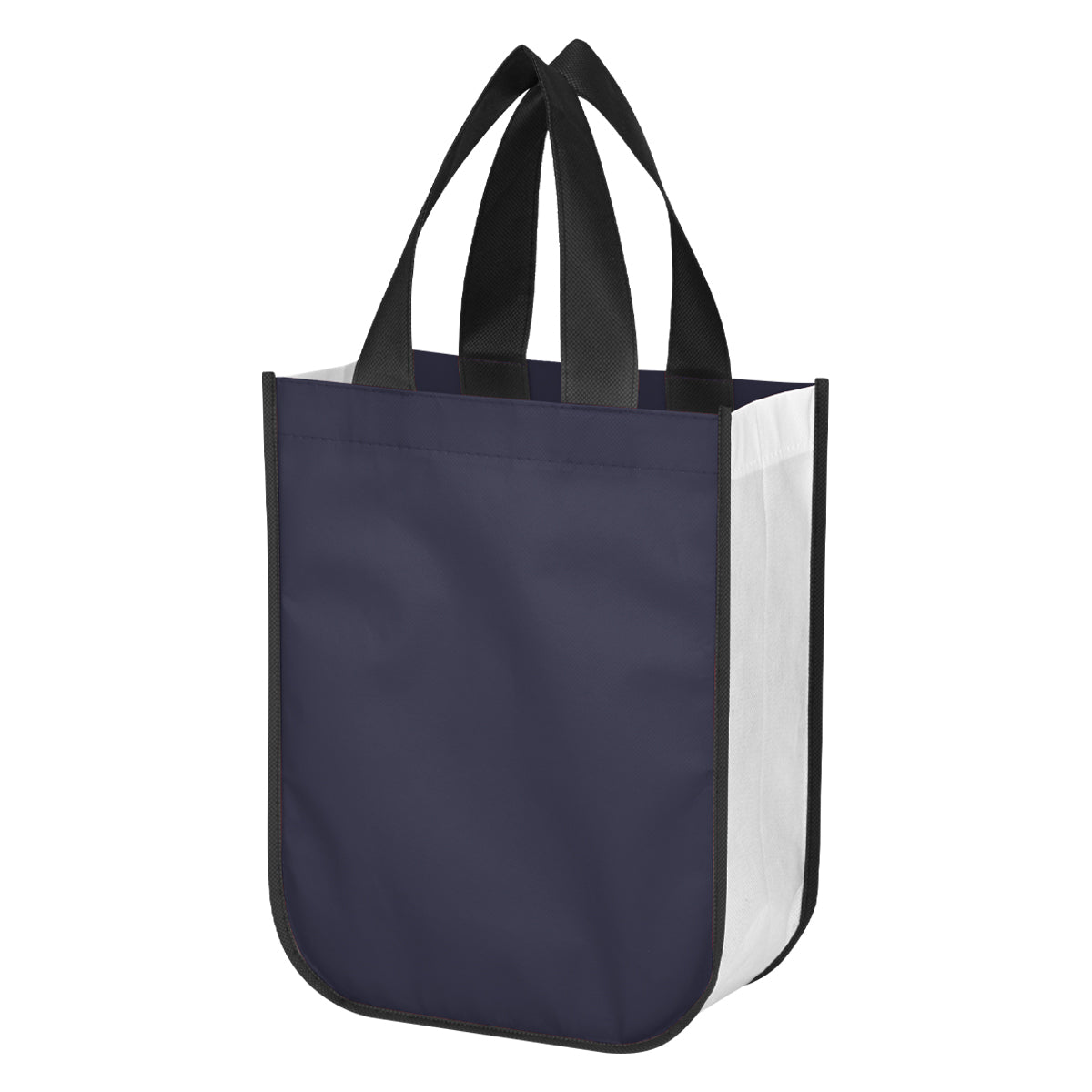 Lola Laminated Non-Woven Shopper Tote Bag - Navy Blue
