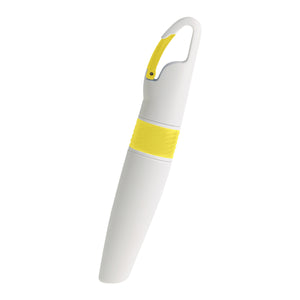 Carabiner Highlighter - White With Yellow