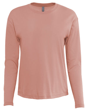 Ladies' Relaxed Long Sleeve T-Shirt - Desert Pink