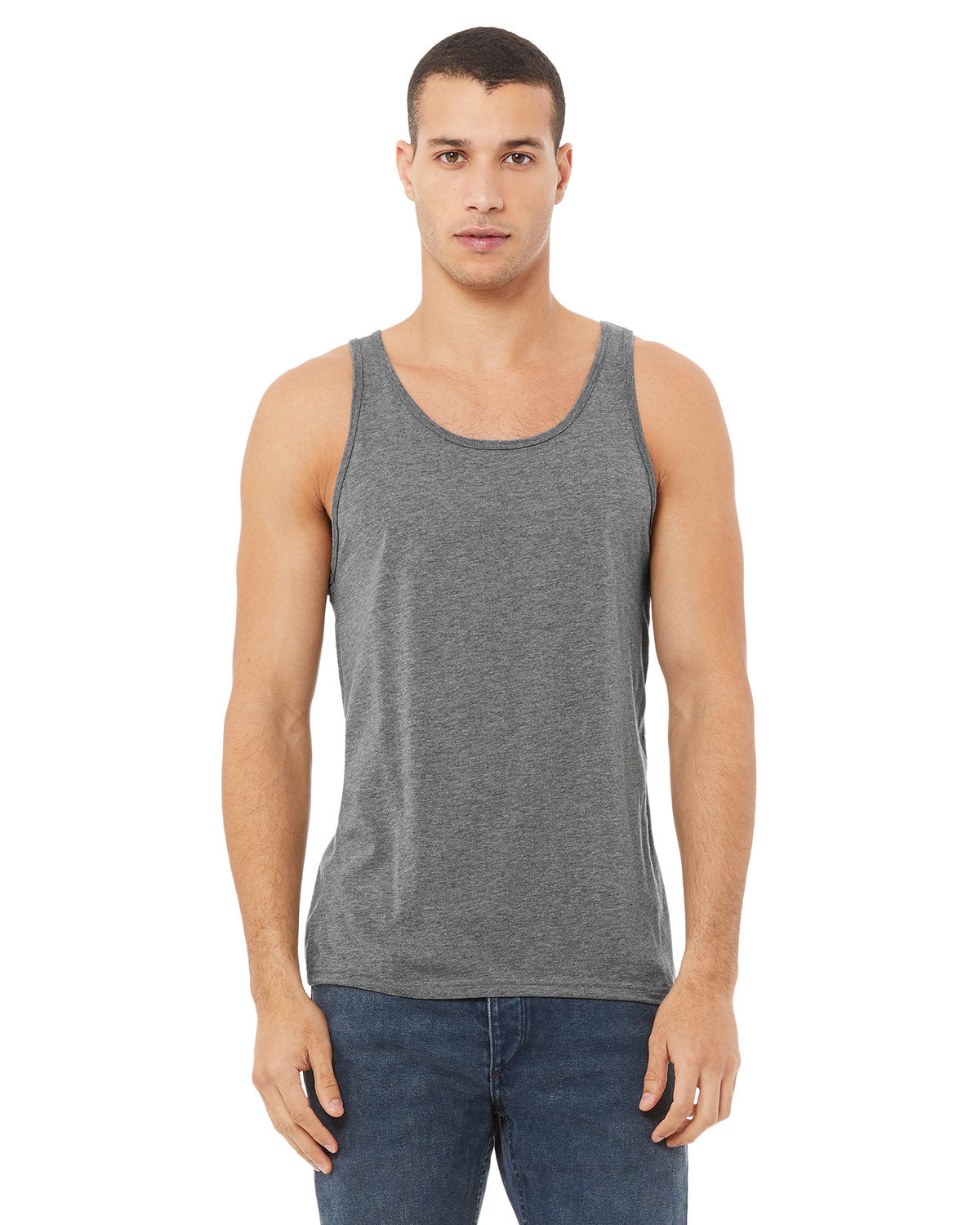 Bella + Canvas Unisex Triblend Tank - Grey Triblend