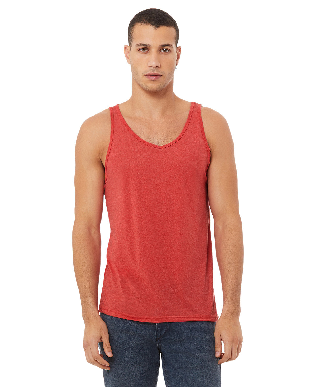 Bella + Canvas Unisex Triblend Tank - Red Triblend