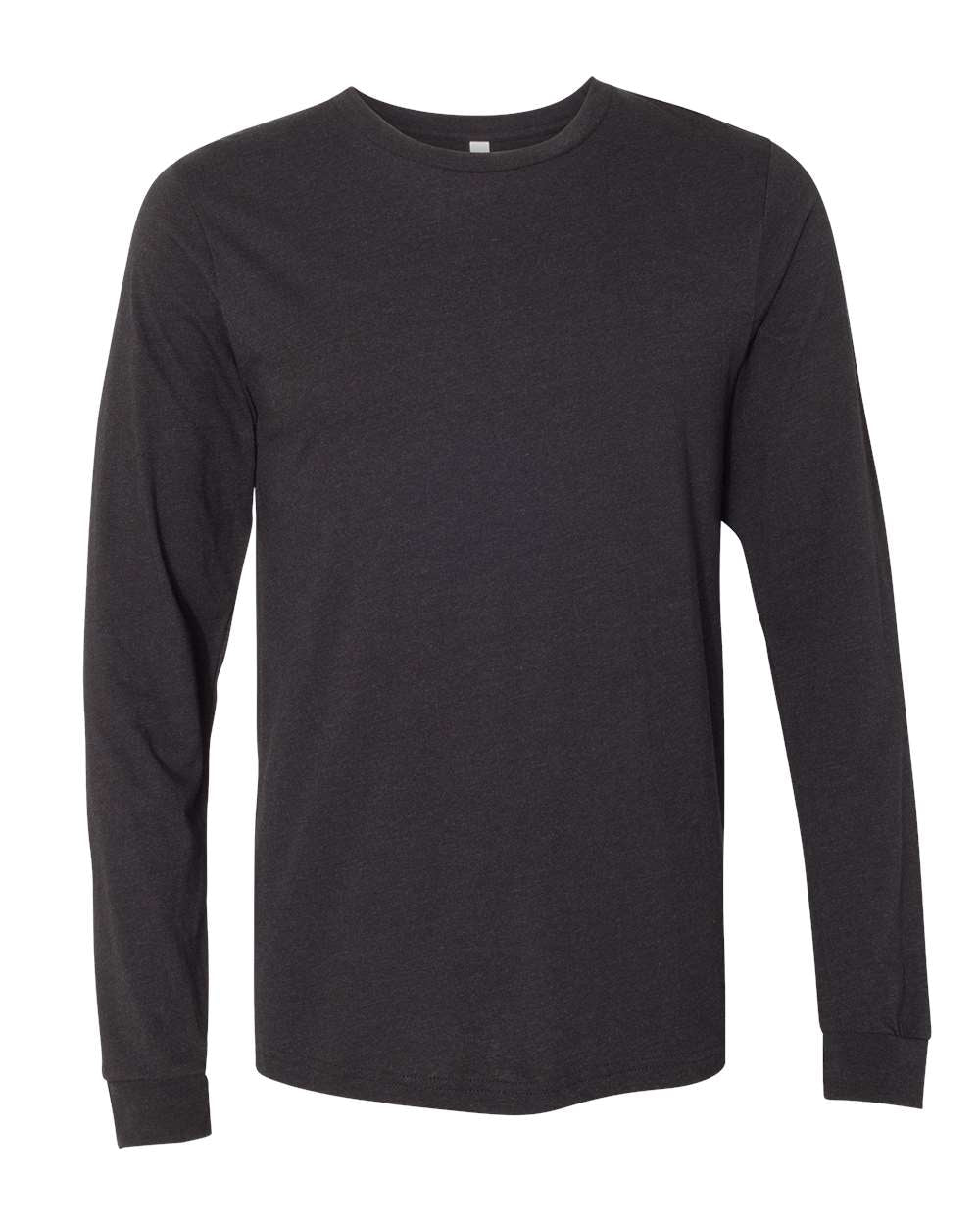 BELLA + CANVAS Unisex CVC Jersey Long-Sleeve T-Shirt - Black Heather