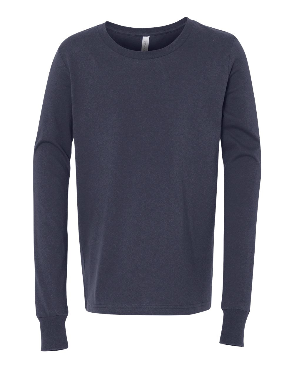 BELLA + CANVAS Youth Jersey Long-Sleeve T-Shirt - Navy