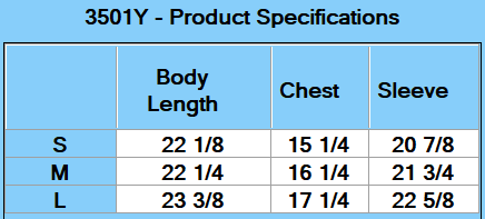 BELLA + CANVAS Youth Jersey Long-Sleeve T-Shirt - Specs