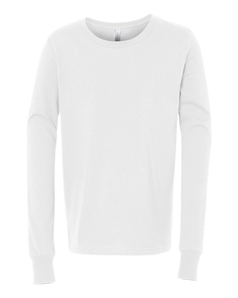 BELLA + CANVAS Youth Jersey Long-Sleeve T-Shirt - White