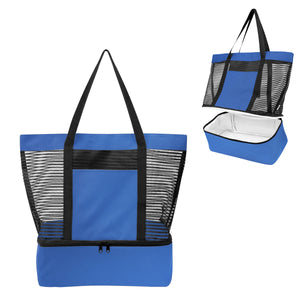 Marley rPET Mesh Tote Bag With Cooler - Royal