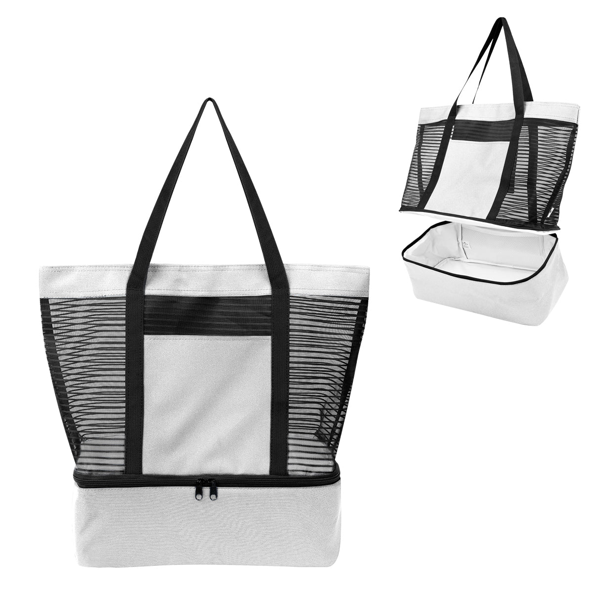 Marley rPET Mesh Tote Bag With Cooler - White