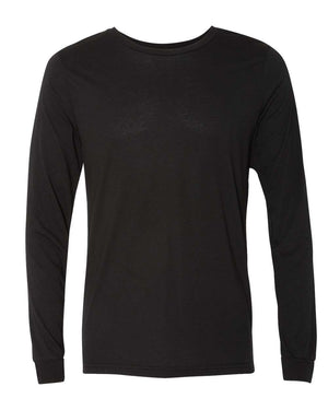 BELLA + CANVAS Unisex Triblend Long-Sleeve T-Shirt - Solid Black Triblend
