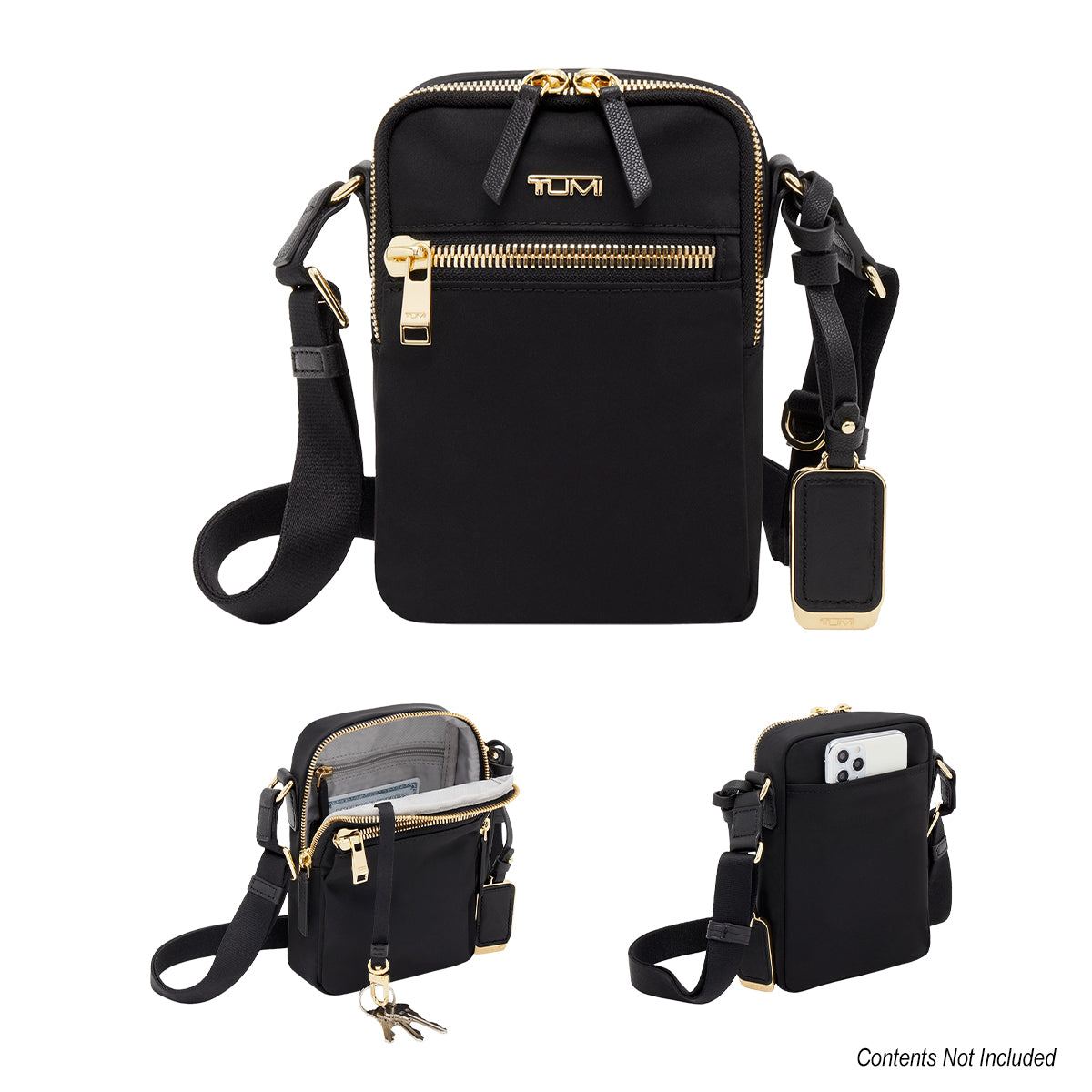 TUMI Persia Crossbody Bag - Black With Gold