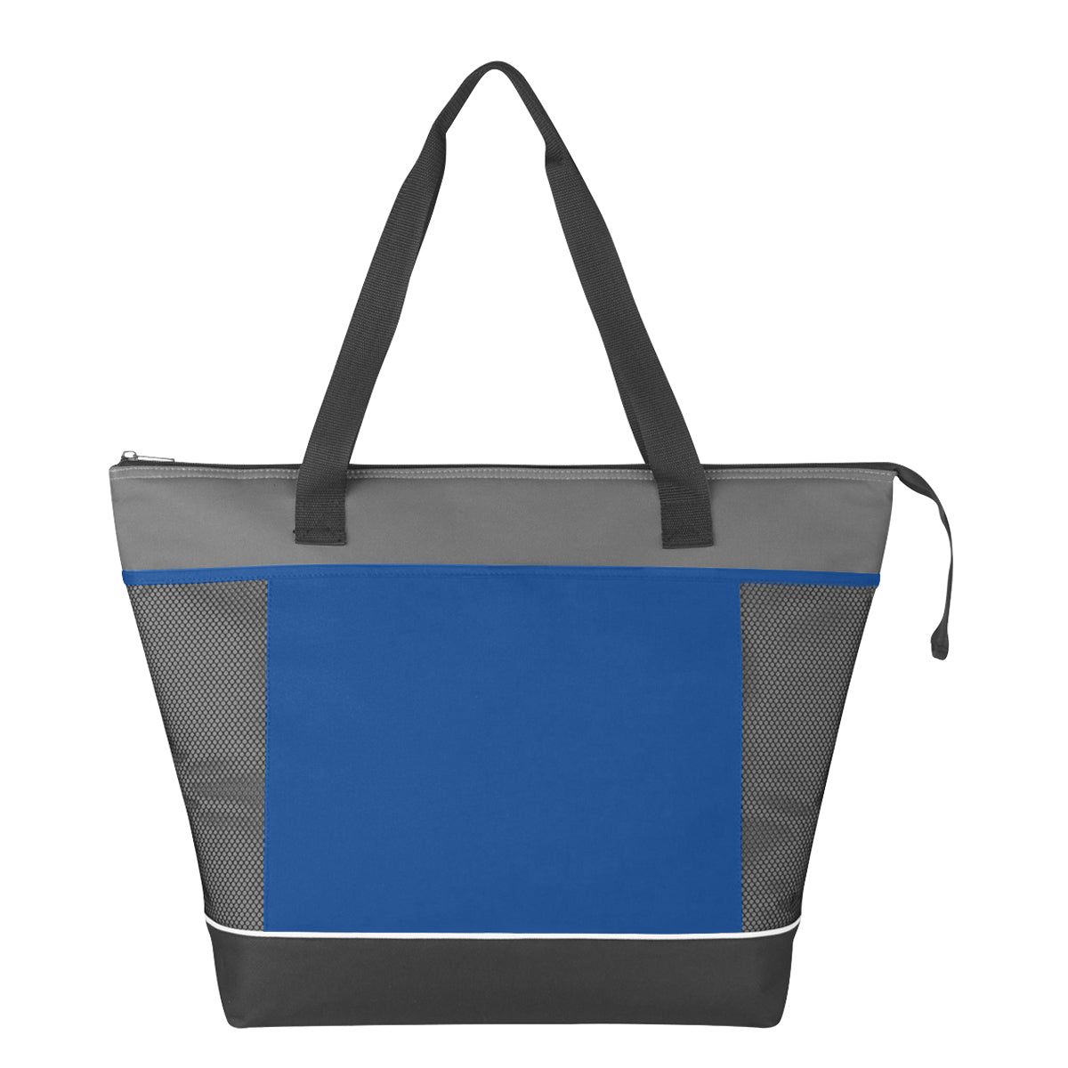 Mega Shopping Kooler Tote Bag - Royal Blue With Gray