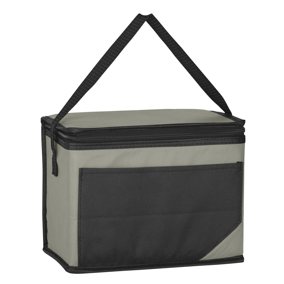 Non-Woven Chow Time Kooler Bag - Black With Gray
