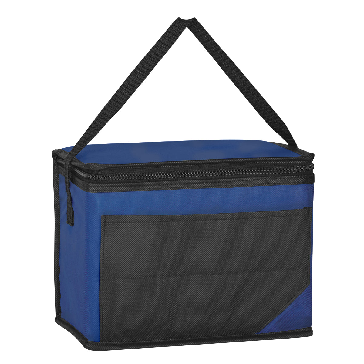 Non-Woven Chow Time Kooler Bag - Black With Royal