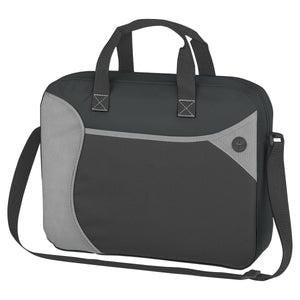 Wave Non-Woven Briefcase/Messenger Bag - Black With Black