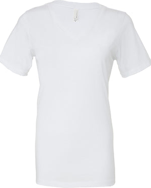 Ladies' Relaxed Jersey V-Neck T-Shirt - White