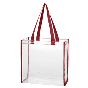 Clear Tote Bag - Maroon