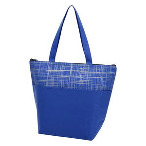 Crosshatch Non-Woven Cooler Bag - Royal Blue