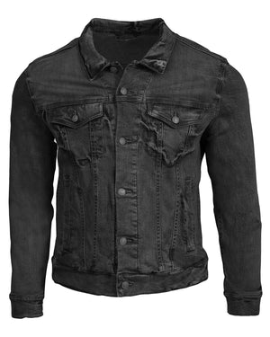 Threadfast Unisex Denim Jacket - Black Denim
