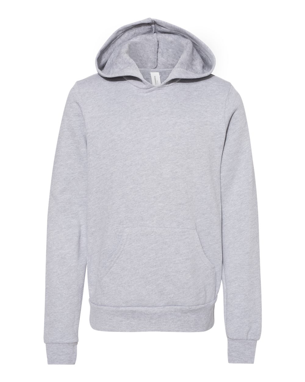 BELLA + CANVAS Youth Sponge Fleece Pullover Hooded Sweatshirt - Athletic Heather