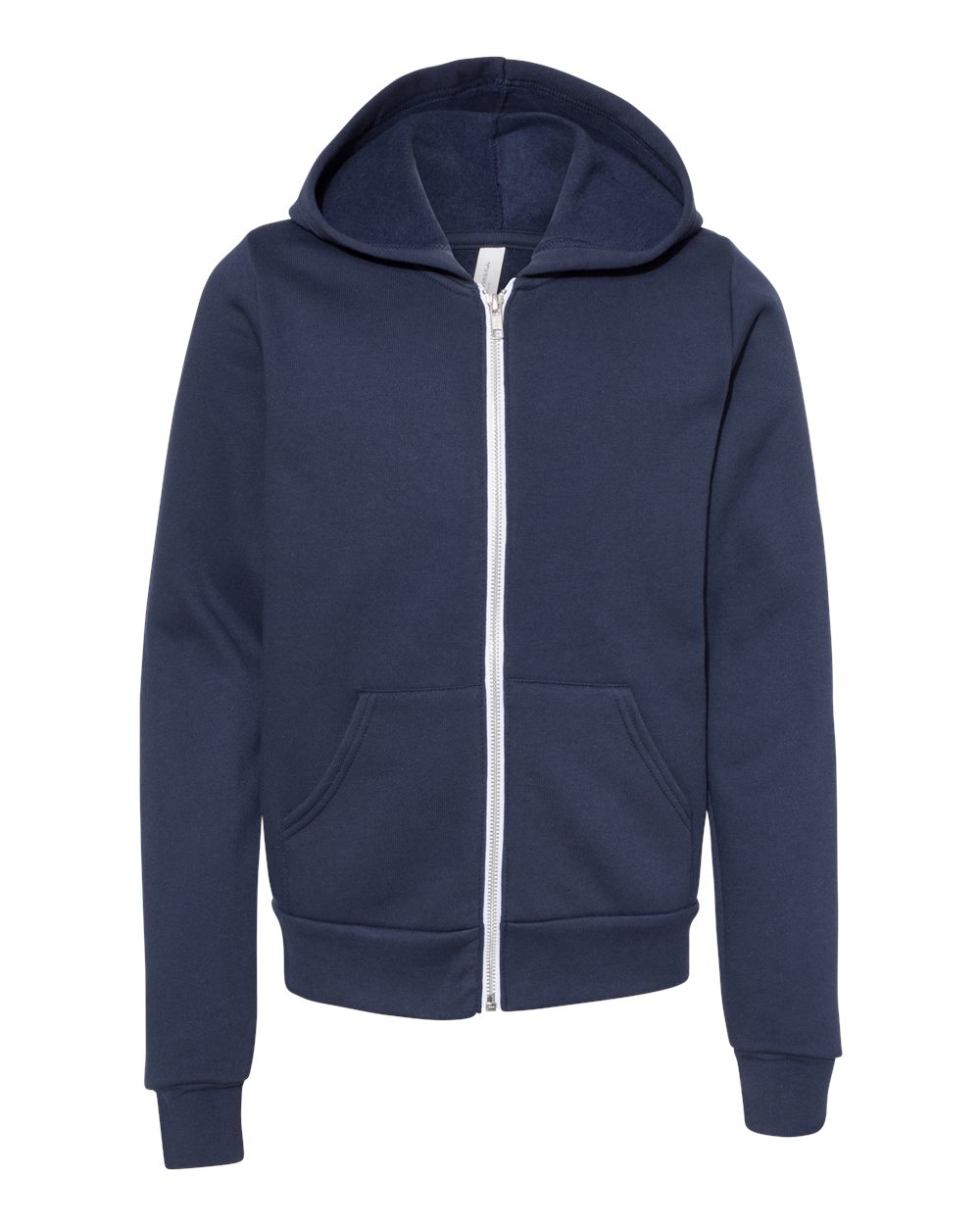 BELLA + CANVAS Youth Sponge Fleece Full-Zip Hooded Sweatshirt