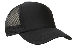 Mesh Back Baseball Cap - Black