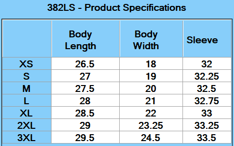 Threadfast Unisex Impact Long-Sleeve T-Shirt - Specs