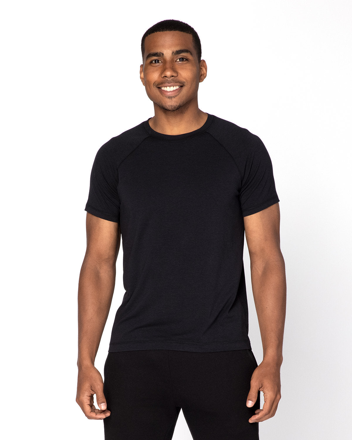 Threadfast Unisex Impact Raglan T-Shirt - Black
