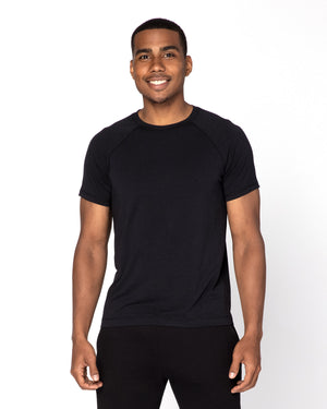 Threadfast Unisex Impact Raglan T-Shirt - Black