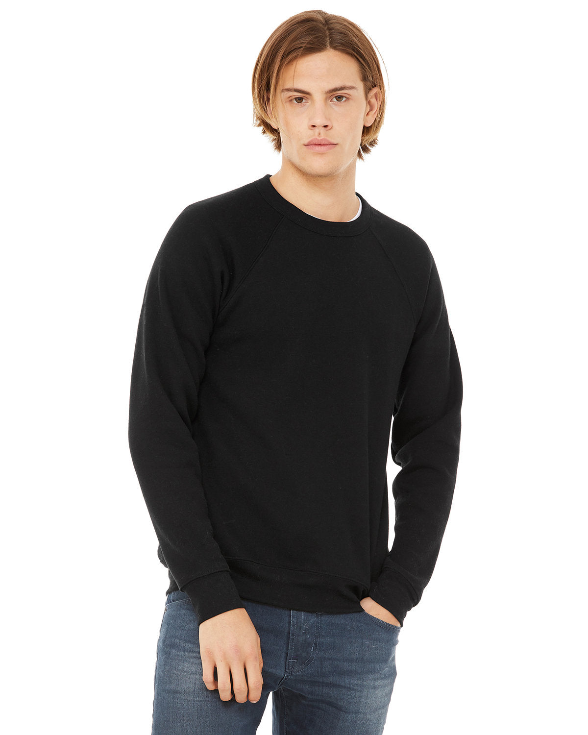 BELLA + CANVAS Unisex Sponge Fleece Crewneck Sweatshirt - Black