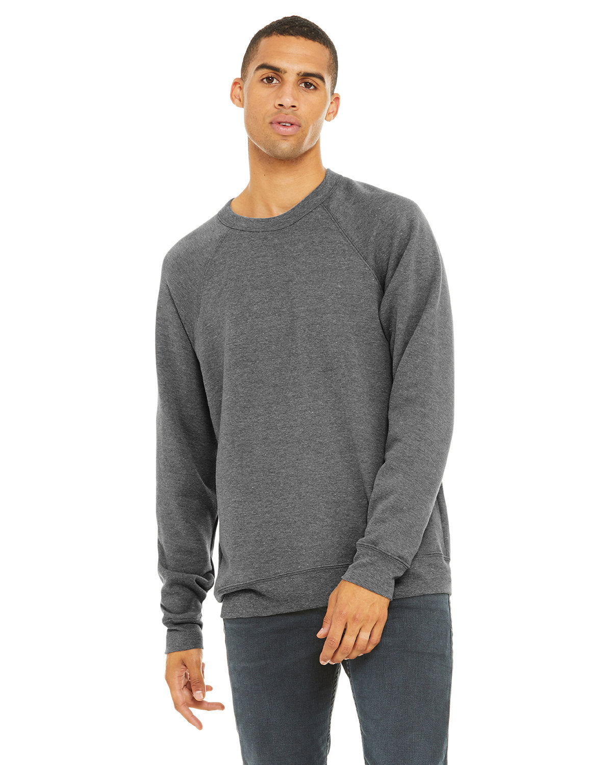 BELLA + CANVAS Unisex Sponge Fleece Crewneck Sweatshirt - Grey Triblend
